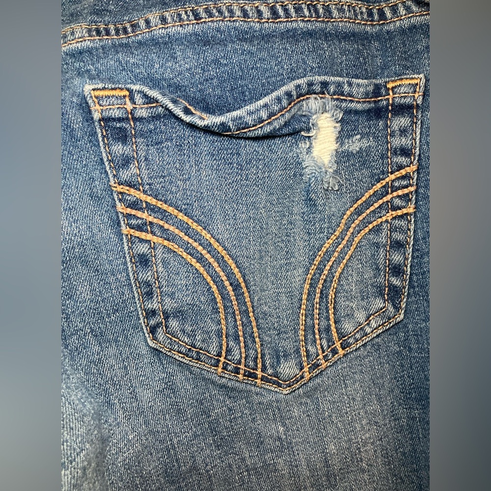 Hollister Light Blue Distressed Skinny Jeans - Picture 8 of 10